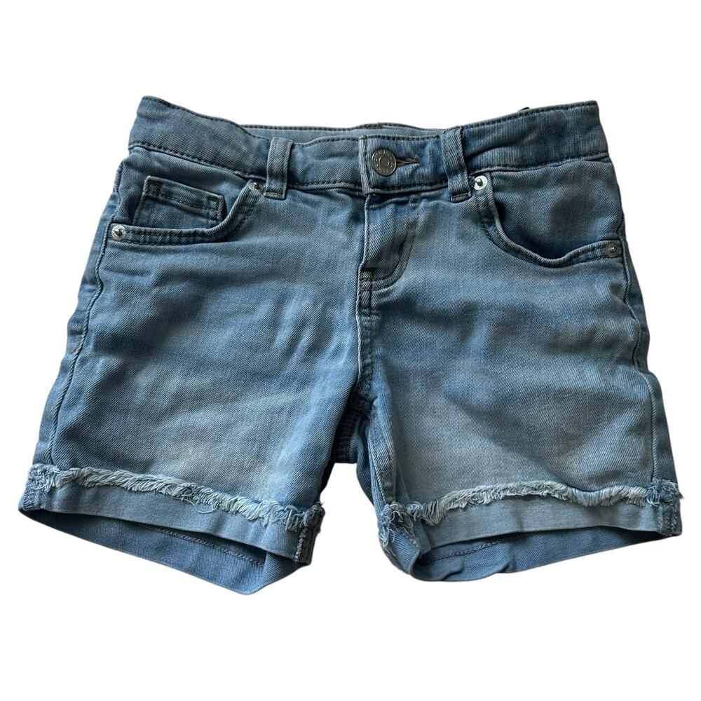 Cat & Jack Girls' Light Wash Denim Midi Shorts - Size Medium